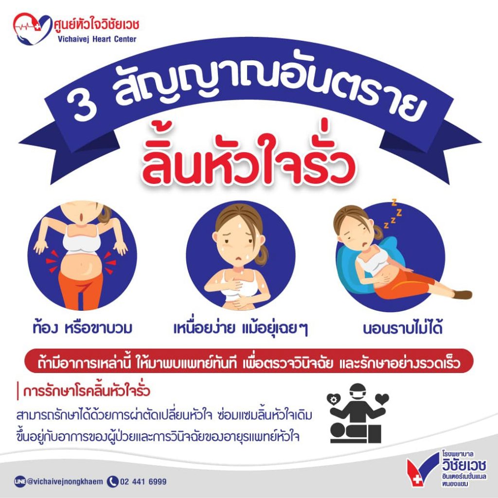 3 สัญญาณอันตราย ลิ้นหัวใจรั่ว