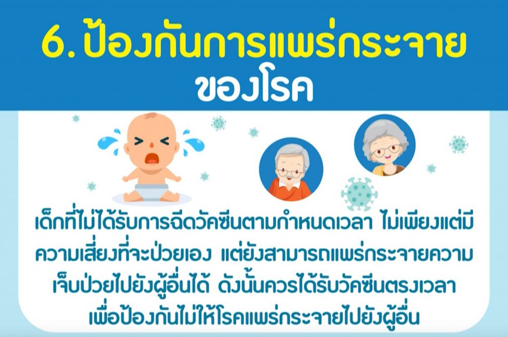 6.ป้องกันการแพร่กระจายของโรค