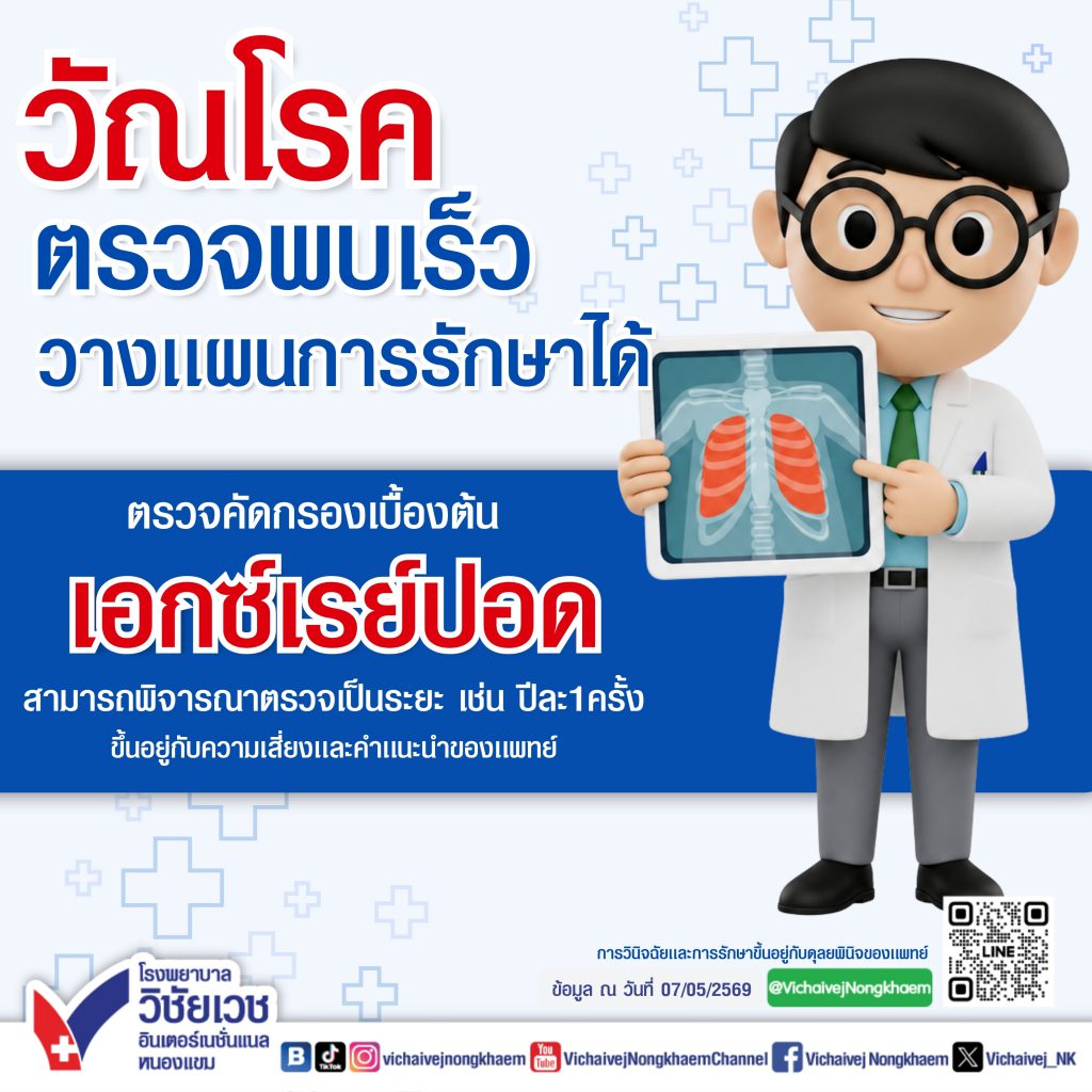 วัณโรคตรวจพบเร็ว วางแผนการรักษาได้