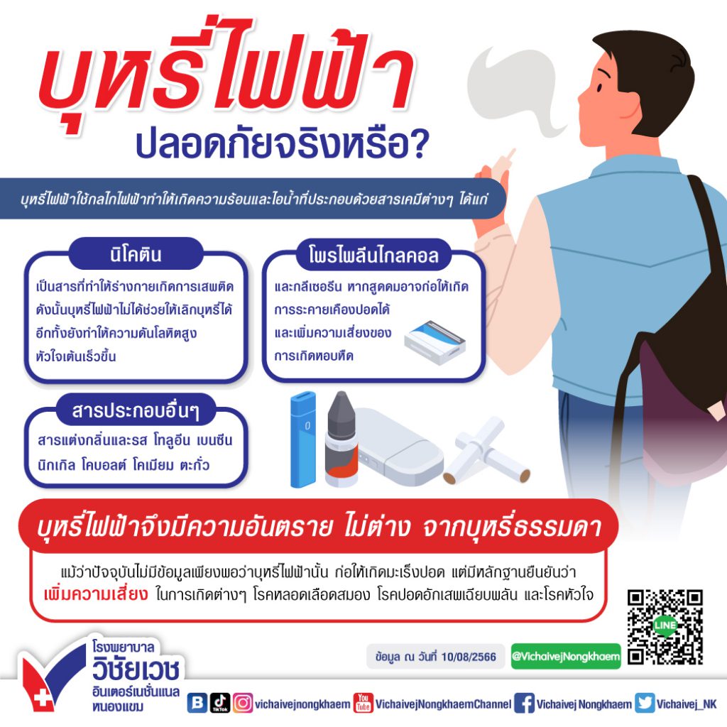 บุหรี่ไฟฟ้าปลอดภัยจริงหรือ?