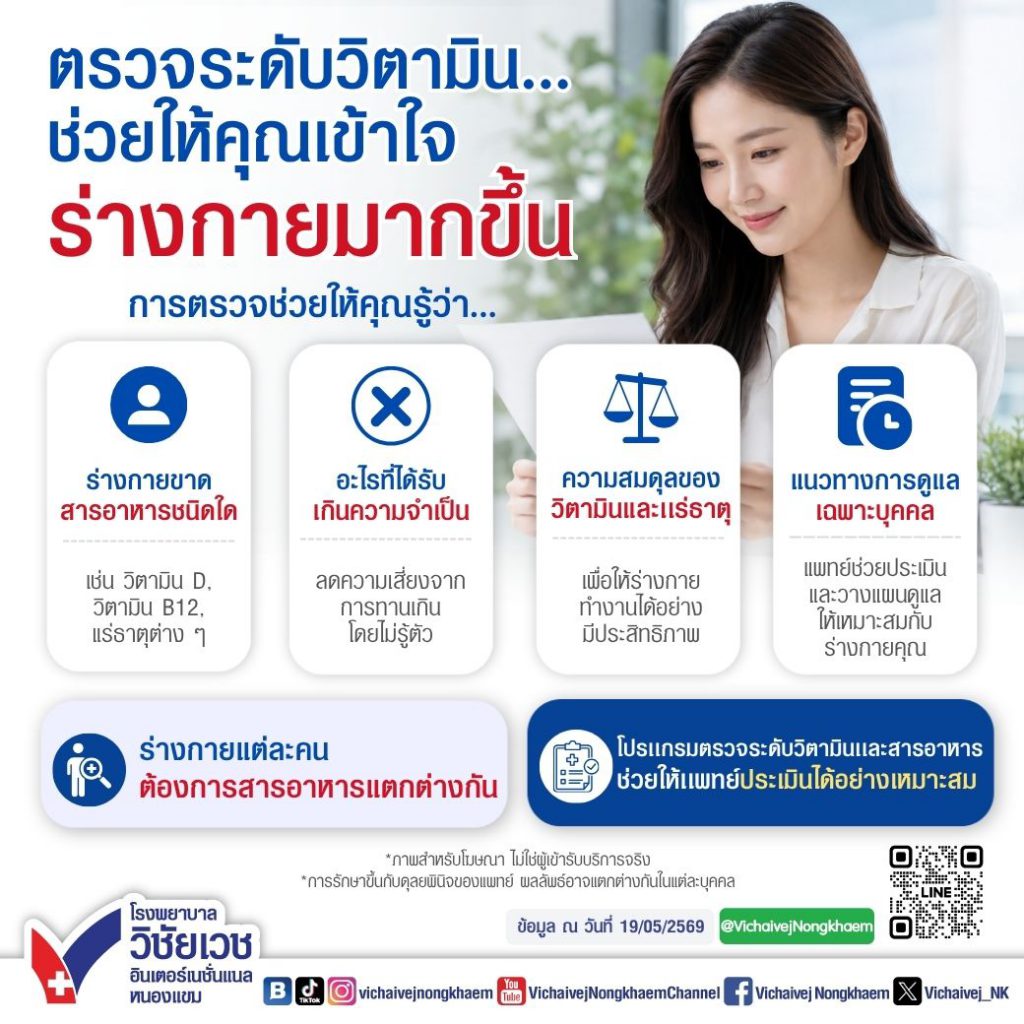 ตรวจระดับวิตามินที่ช่วยให้คุณเข้าใจร่างกายมากขึ้น
